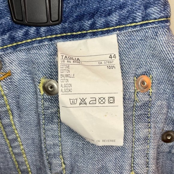 United Colors Of Benetton Distressed Flared Denim Skirt US/8 - Picture 7 of 9